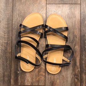 Cat & Jack black strapped sandals.
